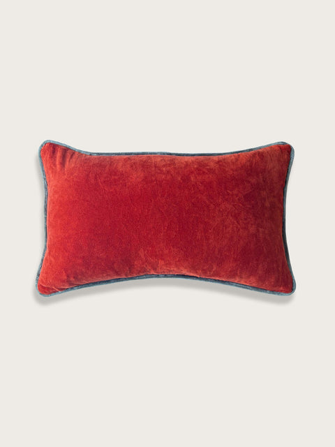 Blood Orange Velvet Cushion Cover- Orange