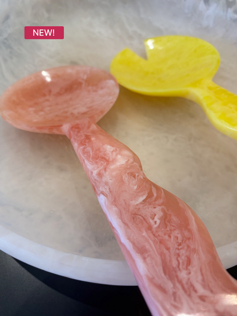 Chunky Ripple Resin Salad Servers