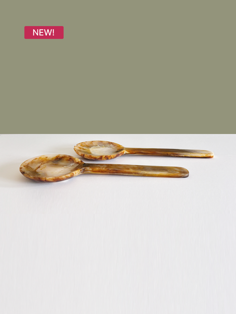 Chunky Sandstone Resin Salad Servers