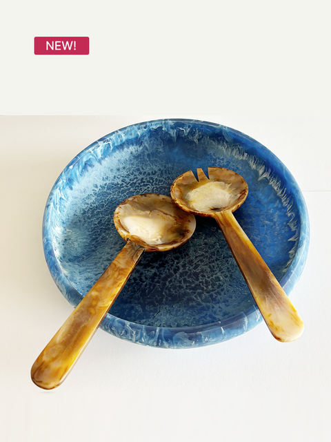 Chunky Sandstone Resin Salad Servers