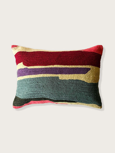 Crimson Wave Cushion Cover - Multicolour - House of Roya