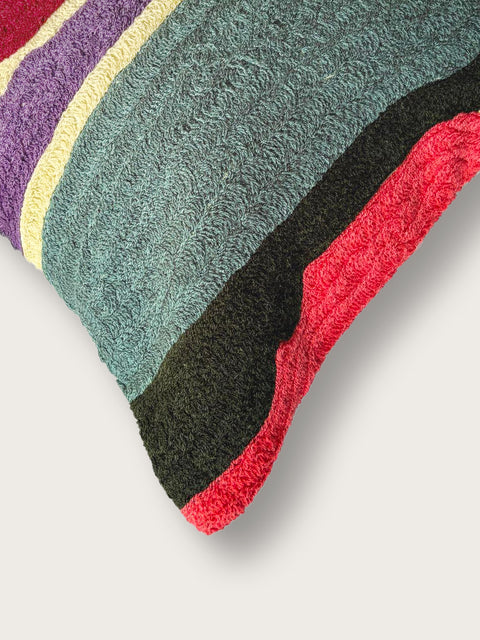 Crimson Wave Cushion Cover - Multicolour - House of Roya