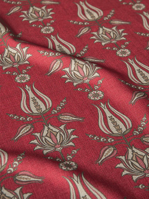 Tulip Garden Fabric (Ruby) - House of Roya