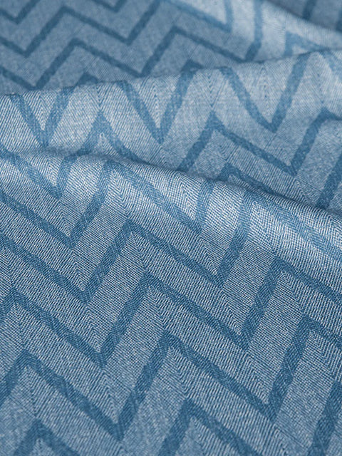 Balinese Chevron Fabric (Denim) - House of Roya
