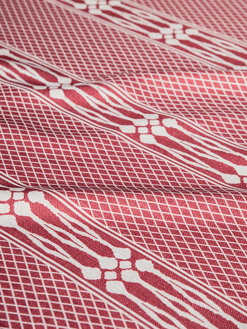 Diamonds and Hooks Fabric (Berry) - House of Roya