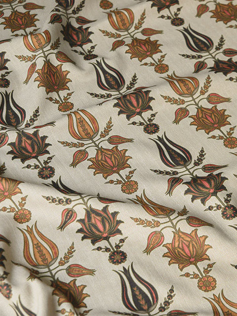 Tulip Garden Fabric (Cream) - House of Roya
