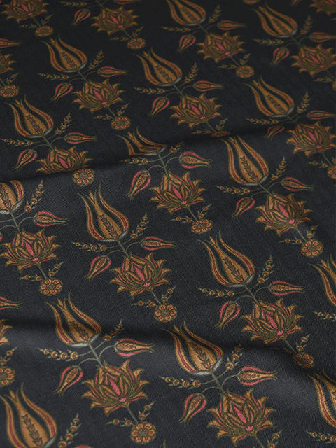 Tulip Garden Fabric (Charcoal) - House of Roya