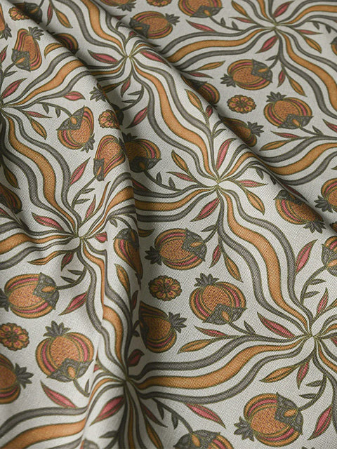 Chintimani Waves Fabric (Cream) - House of Roya