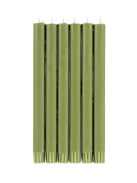 Olive Green Eco Dinner Candles