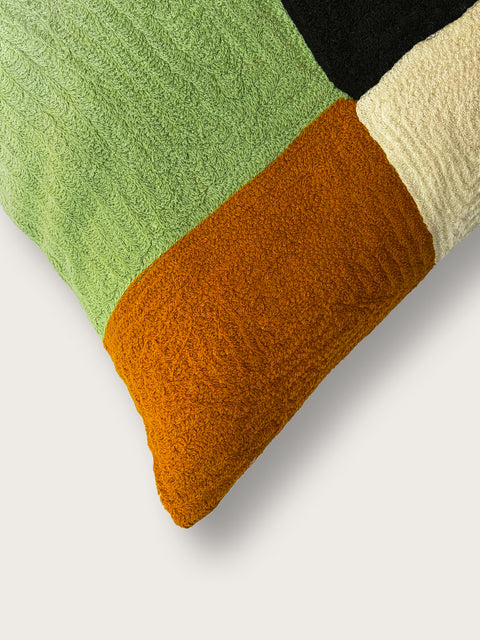 Geometric Horizon Cushion Cover - Green - House of Roya