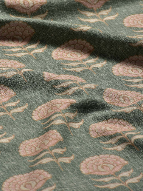 Amer Phool Fabric (Sage) - House of Roya