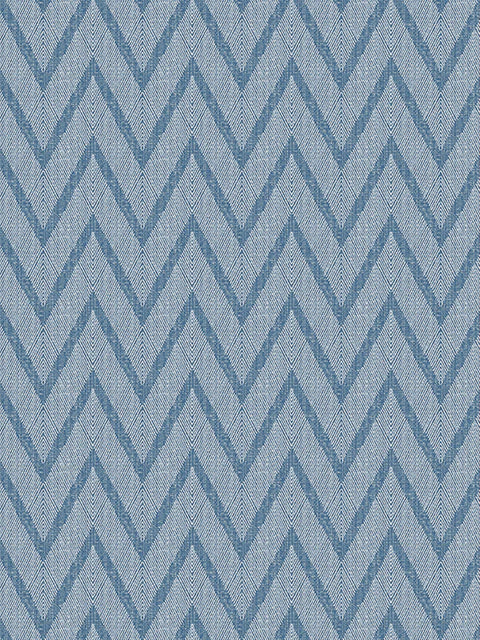 Balinese Chevron Fabric (Denim) - House of Roya