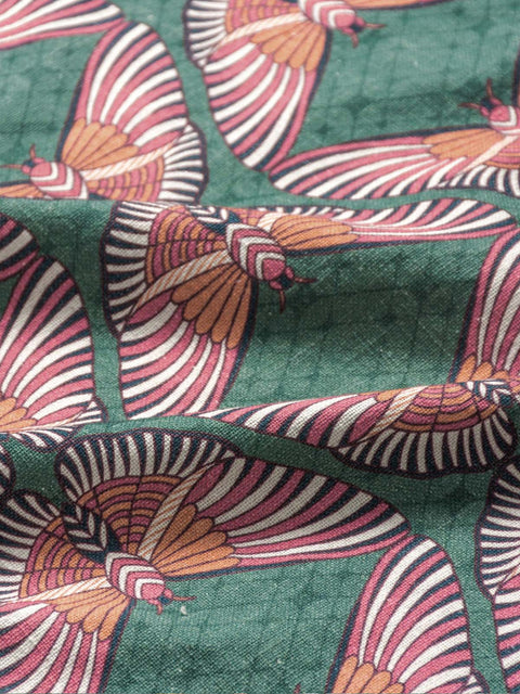 Butterfly Pond Fabric (Green) - House of Roya