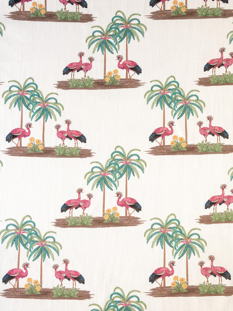 Crane Bay Fabric (White) - House of Roya
