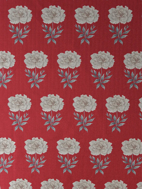 Dancing Peonies Fabric (Red) - House of Roya