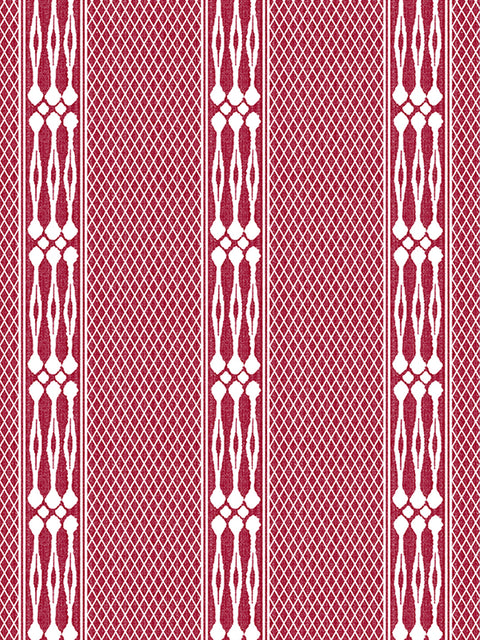 Diamonds and Hooks Fabric (Berry) - House of Roya