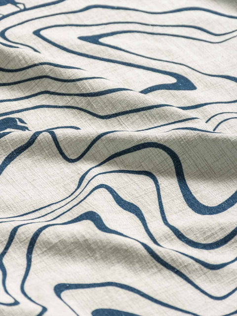 Forest Trail Fabric (White Blue) - House of Roya