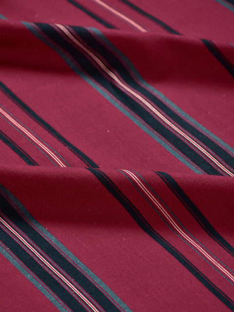 Lotus Stripes Fabric (Cherry) - House of Roya