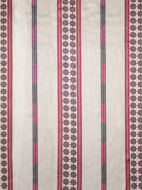 Maharani Stripes Fabric (Ivory) - House of Roya