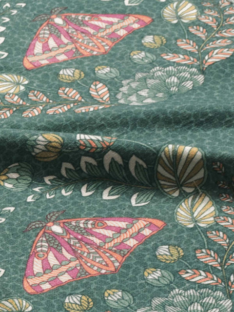 Maple Moth Fabric (Green) - House of Roya