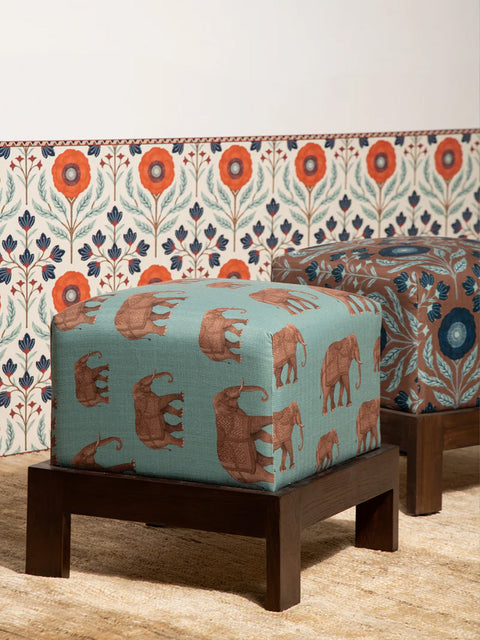Tusker Fabric (Mist) - House of Roya