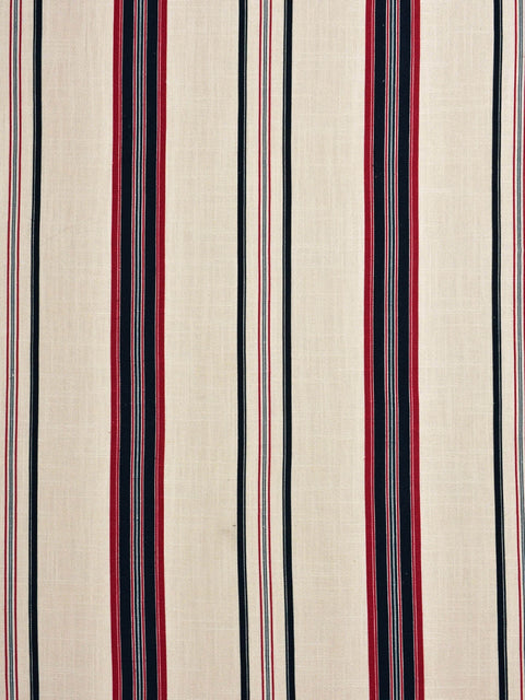 Lotus Stripes Fabric (Ivory) - House of Roya