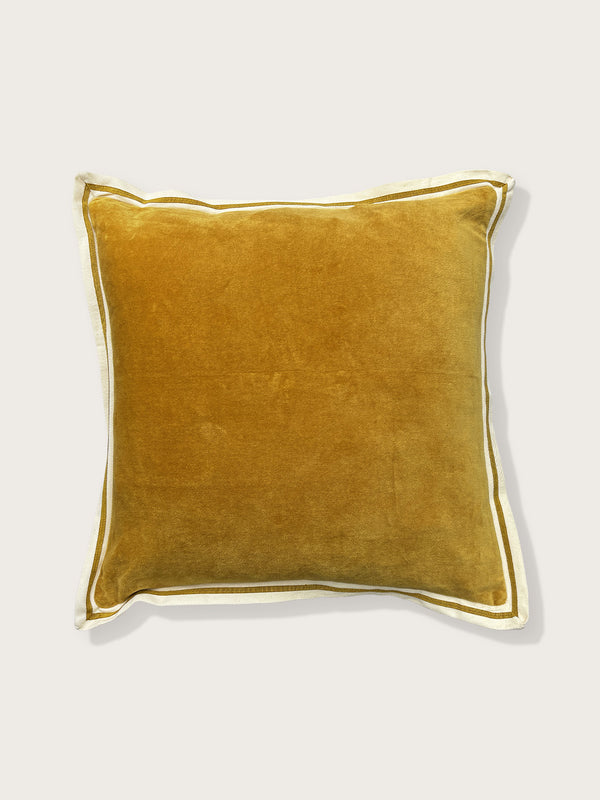 Luxury Velvet Cushion Cover - Ochre Yellow