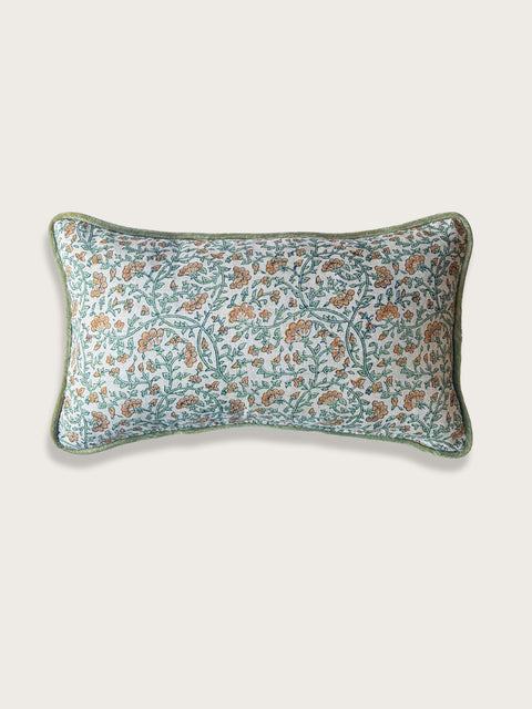 Marigold Vine Cushion Cover - Green