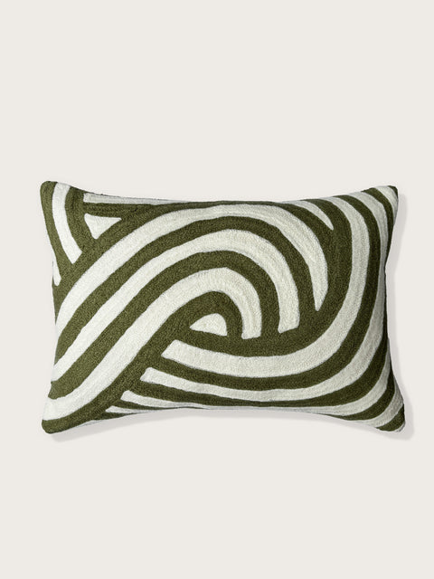 Maze Cushion Cover - Green - House of Roya
