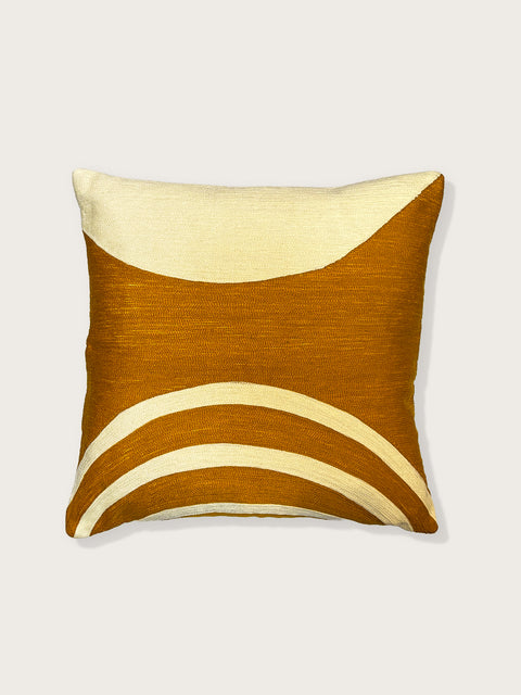 Mellow Arc Cushion Cover - Ochre Yellow - House of Roya