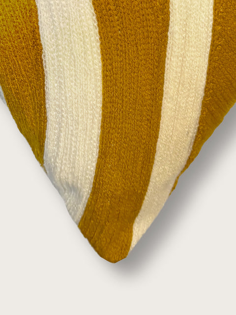 Mellow Arc Cushion Cover - Ochre Yellow - House of Roya