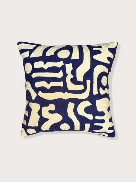Nazca Cushion Cover - Indigo Blue - House of Roya