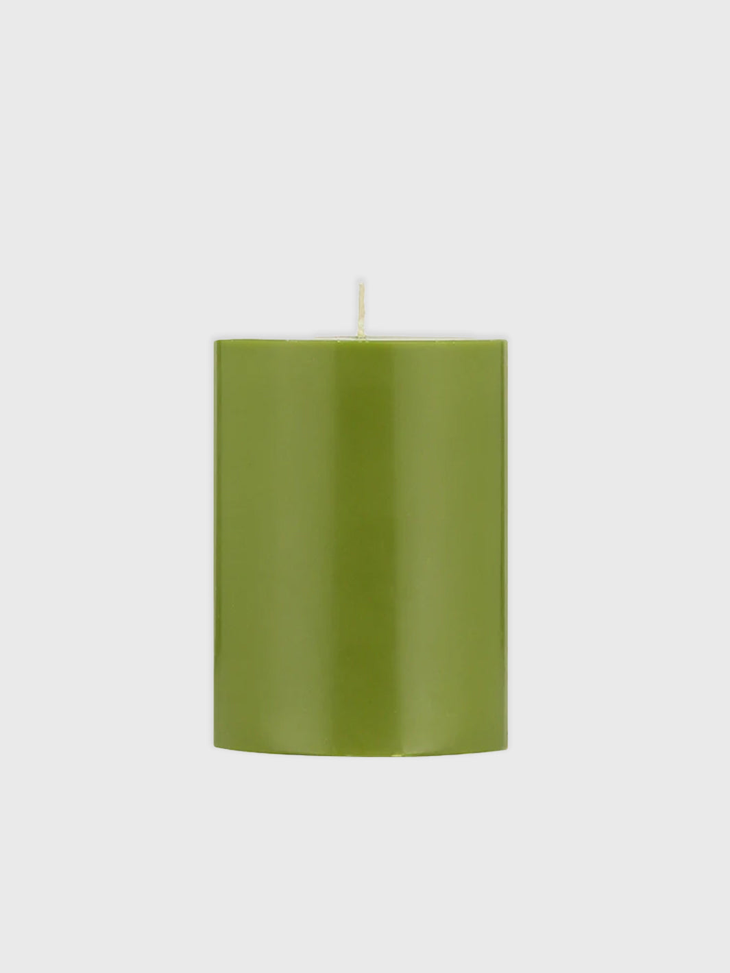 0215-Olive Green Pillar Candle