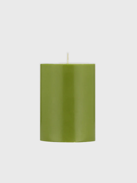 Olive Green Pillar Candle