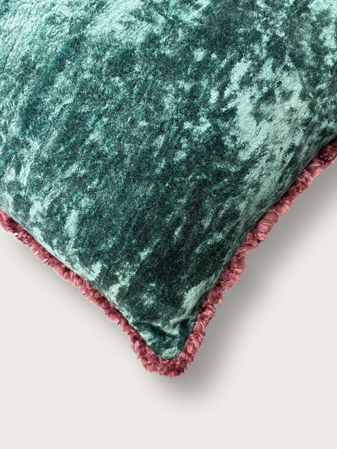 Opaline Velvet Cushion Cover – Teal - House of Roya