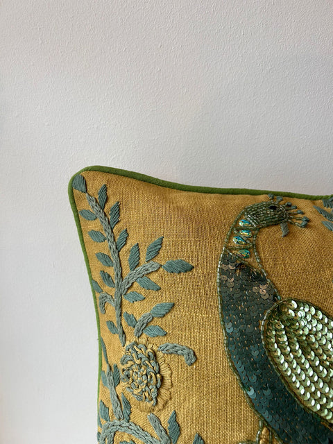 Corner of cushion