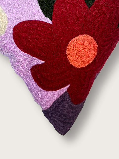 Petal Reverie Cushion Cover - Purple - House of Roya