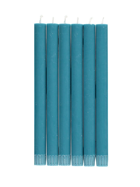 Petrol Blue Eco Dinner Candles