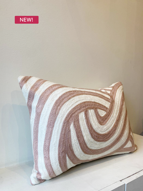 Pink Maze Cushion Cover