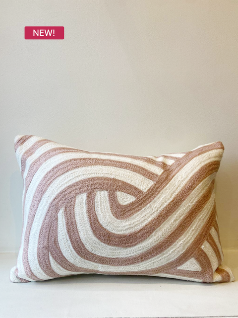 Pink Maze Cushion Cover