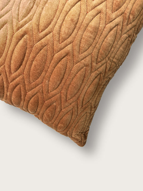Quilted Velvet Cushion Cover - Champagne - House of Roya