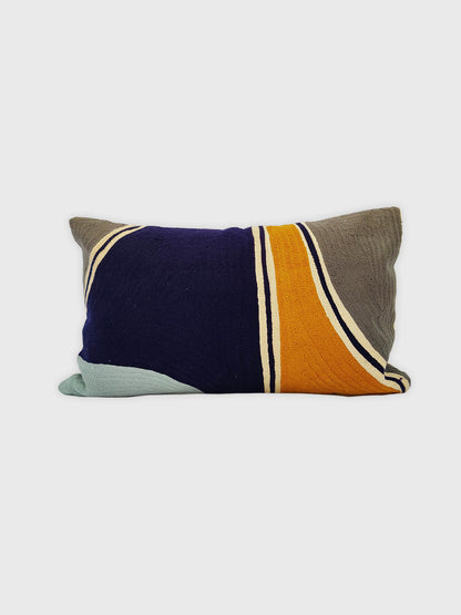 Rectangle Abstract Aari Cushion Cover - Multicolour