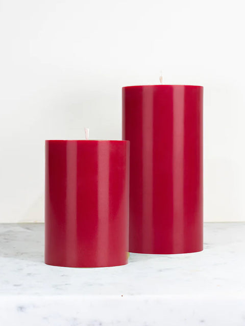 Red Pillar Candle