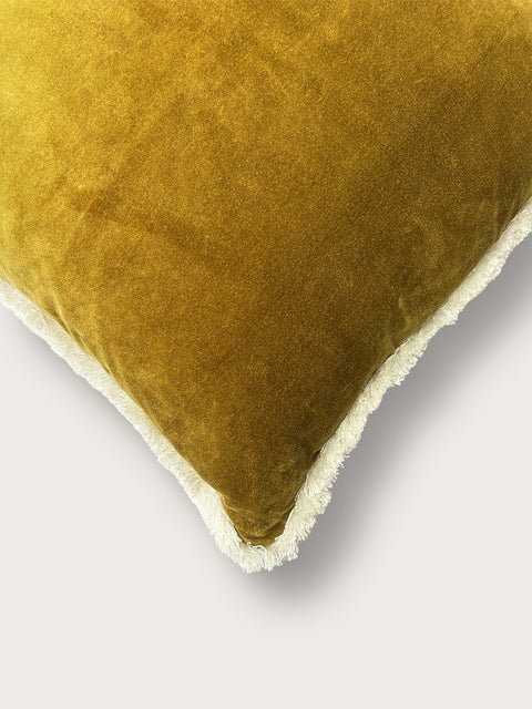 Rich Olive Velvet Cushion Cover - Green - House of Roya