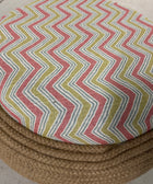 Handcrafted Rosetta Wave Ottoman – Upcycled Tyre Base with Rope Detailing - House of Roya