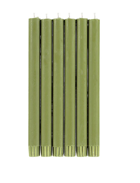 Olive Green Eco Dinner Candles