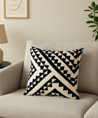 Zig Zag Mono Cushion Cover - House of Roya