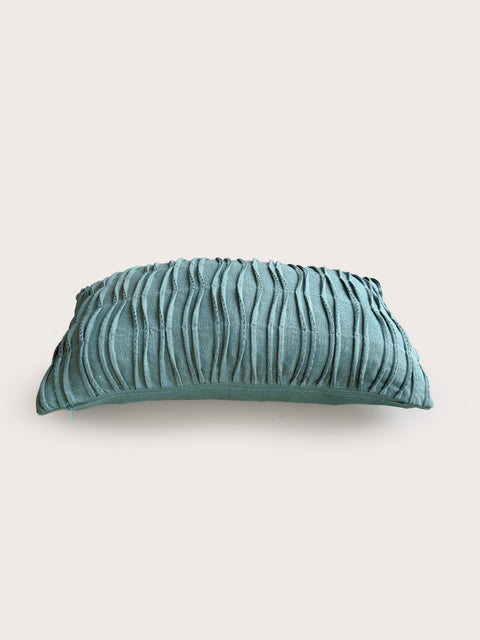 Kantha Stitch Cushion Cover - Seafoam Green