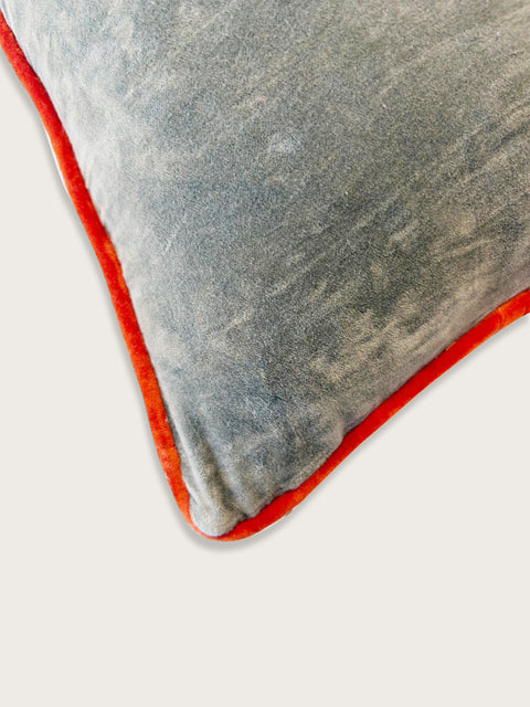 Slate Velvet Cushion Cover - Grey