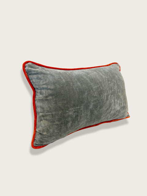 Slate Velvet Cushion Cover - Grey